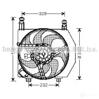 Вентилятор радиатора PRASCO 4045385087549 Ford Fiesta 4 (DX, J) 1995 – 2002 fd7528 VBR 1M