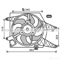 Вентилятор радиатора PRASCO KGFL0P 2604012 RN305F 001 rt7548