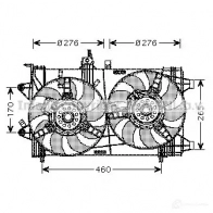 Вентилятор радиатора PRASCO 0PHSRHU ft7537 Fiat Punto (188) 2 Хэтчбек 1.9 JTD 86 л.с. 2001 – 2012 FT 133F010