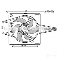 Вентилятор радиатора PRASCO ft7547 5IQSIE 2586410 FT137F 002