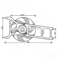 Вентилятор радиатора PRASCO 4045385100897 8 ED5458 Peugeot 106 2 (1A) Хэтчбек 1.5 D 55 л.с. 1996 – 2001 pe7534