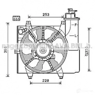 Вентилятор радиатора PRASCO 0SG3FO C Kia Picanto ka7528 4045385174249