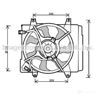 Вентилятор радиатора PRASCO ZA1D 4DE ka7519 Kia Picanto 4045385158058