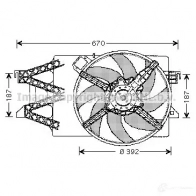 Вентилятор радиатора PRASCO Ford Tourneo Connect 1 (C170) Минивэн 1.8 TDCi /TDDi /DI 75 л.с. 2002 – 2013 4045385087419 HOAA4 Q fd7514