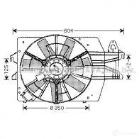 Вентилятор радиатора PRASCO fd7512 Ford Escort 7 (FA, GAL, ABL) Хэтчбек 1.6 Zetec i 16V 88 л.с. 1995 – 1995 4045385087396 86HQ0 L