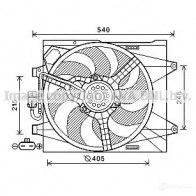 Вентилятор радиатора PRASCO ft7582 FD008F00 3 EWRZ349 Fiat 500 (312) 1 Кабриолет 0.9 60 л.с. 2013 – 2024