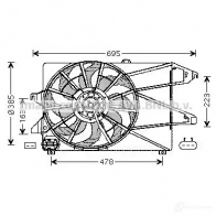 Вентилятор радиатора PRASCO FD 107F002 fd7504 Ford Mondeo 1 (FD, GBP) Седан AFV3P1