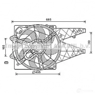 Вентилятор радиатора PRASCO ORA2WS Fiat Doblo (263) 2 Кабина с шасси 1.6 D Multijet 101 л.с. 2011 – наст. время ft7597 FT930F 008