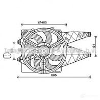 Вентилятор радиатора PRASCO ft7603 Fiat Grande Punto (199) 1 Хэтчбек 1.3 D Multijet 69 л.с. 2008 – 2024 F T342F008 VA62RJ