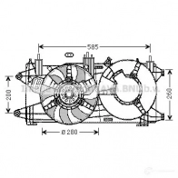 Вентилятор радиатора PRASCO 22AU1ID FT909F00 7 ft7573 Fiat Doblo (119, 223) 1 Минивэн 1.9 D Multijet 120 л.с. 2005 – 2024