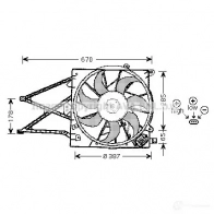Вентилятор радиатора PRASCO 2598325 SO9FRND ol7509 OP017F00 2