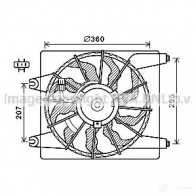 Вентилятор радиатора PRASCO PK3Z D 2590149 hy7560 4045385195367