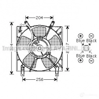 Вентилятор радиатора PRASCO 4045385089543 mt7515 06 IH5P Mitsubishi Eclipse