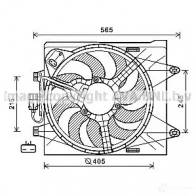 Вентилятор радиатора PRASCO 4I2IYCK Fiat Panda (312, 519) 3 Хэтчбек 0.9 86 л.с. 2012 – 2024 FT 124F004 ft7605