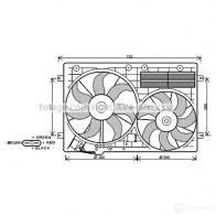 Вентилятор радиатора PRASCO Skoda Octavia (A5, 1Z5) 2 Универсал 2.0 TDI 16V 140 л.с. 2004 – 2013 vn7529 AD202 F001 OQ0Q7