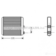 Радиатор печки, теплообменник PRASCO OP017H0 05 2598304 VTFWBL ol6321