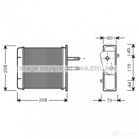 Радиатор печки, теплообменник PRASCO NBC019Q fta6150 F T132H001 2587199 - Изображение 6