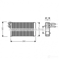 Радиатор печки, теплообменник PRASCO H D9OUS ai6141 Audi 80 (B4) 4 1991 – 1996 4045385002597