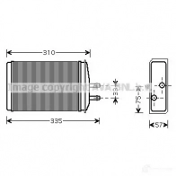 Радиатор печки, теплообменник PRASCO 4045385057085 sa6016 2604399 IEBF 5F
