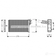 Радиатор печки, теплообменник PRASCO EXET3 AD01 7H002 ai6156 Audi A4 (B5) 1 Универсал 1.9 Tdi 115 л.с. 2000 – 2001