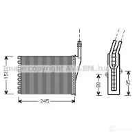 Радиатор печки, теплообменник PRASCO VN6PU Renault Espace (JE0) 3 Минивэн 2.0 (JE0A) 114 л.с. 1996 – 2000 R N153H001 rta6249