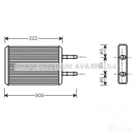 Радиатор печки, теплообменник PRASCO LVF1H 2V 4045385056224 fd6355 2583748