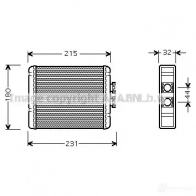 Радиатор печки, теплообменник PRASCO 0ARFU G ai6198 4045385051229 Audi A2 (8Z) 1 2000 – 2005