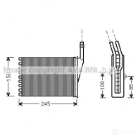 Радиатор печки, теплообменник PRASCO V LYWH Renault Espace (JE0) 3 Минивэн 2.0 (JE0A) 114 л.с. 1996 – 2000 4045385102525 rta6250
