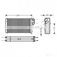 Радиатор печки, теплообменник PRASCO Peugeot 405 2 (4E) Универсал 1.6 88 л.с. 1992 – 1996 4045385035496 pe6172 FW A9ME