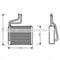Радиатор печки, теплообменник PRASCO fd6286 F D105H001 MQRQ8 Ford Mondeo 1 (FD, GBP) Седан 2.0 i 16V 4x4 136 л.с. 1993 – 1996