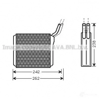 Радиатор печки, теплообменник PRASCO S GI22 ol6205 4045385032785 Opel Frontera (A) 1 Кроссовер 2.3 TD (5JMWL4) 100 л.с. 1992 – 1998