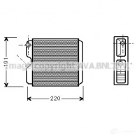 Радиатор печки, теплообменник PRASCO ol6240 4045385033003 UUR N4 Opel Astra (G) 2 Хэтчбек 1.7 CDTI (F08. F48) 80 л.с. 2003 – 2009
