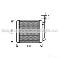 Радиатор печки, теплообменник PRASCO T5T BA 2590059 hy6136 4045385065165