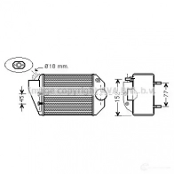 Интеркулер PRASCO AD017N 002 vna4221 8Q3G76D Skoda Superb (3U) 1 2001 – 2008