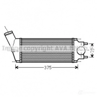 Интеркулер PRASCO BAVPW5J pea4342 CI 424N002 Citroen C4 1 (LA, LC, PF2) 2004 – 2009