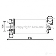 Интеркулер PRASCO FD 428N001 fda4471 Ford Focus 3 (CB8) Седан 1.6 TDCi 115 л.с. 2010 – 2024 WTMT23