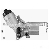 Масляный радиатор двигателя PRASCO ol3702h 1437648508 6FCLI6 V