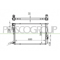 Радиатор охлаждения двигателя PRASCO W8LN FZK BM804R001 Bmw X3 (F25) 2 Кроссовер 2.0 sDrive 20 i 184 л.с. 2014 – 2017