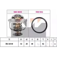 Термостат ож KW 580 438 EPS 1.880.438 3304495 FACET 7.8438