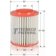 Воздушный фильтр TECNECO FILTERS 9AHY9 1B0 CE AR1652 3305835