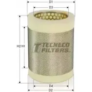 Воздушный фильтр TECNECO FILTERS ERB SYKV AR877S H98FJ 3306433