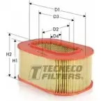 Воздушный фильтр TECNECO FILTERS 8FRP0N 71Z PG AR899-OV 3306442