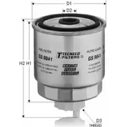 Топливный фильтр TECNECO FILTERS SBJ0HOT 3307118 D4U1 DH7 GS9841