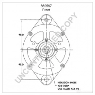 Генератор PRESTOLITE ELECTRIC 860567 QQET A2 5052629003509 2815967 - Изображение 2