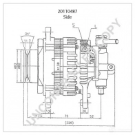 Генератор PRESTOLITE ELECTRIC 5052629001277 2814926 20110487 H6 D4IYL - Изображение 3