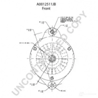 Генератор PRESTOLITE ELECTRIC a0012511jb 25 11JB 2816359 NKG7VRT - Изображение 3
