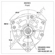 Генератор PRESTOLITE ELECTRIC 2815966 AOCK 7KX 860563 5052629000409 - Изображение 3