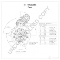 Стартер PRESTOLITE ELECTRIC m110r2605se 6X59TA M11060 5 2816459 - Изображение 3