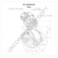 Стартер PRESTOLITE ELECTRIC m110r2605se 6X59TA M11060 5 2816459 - Изображение 4