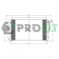 Радиатор кондиционера PROFIT PR 1301C1 3847337 FDT VP26